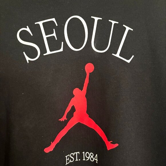 Jordan Seoul City Pullover Hoodie Black HF1507-010 Size L (Like New) - Picture 5 of 8